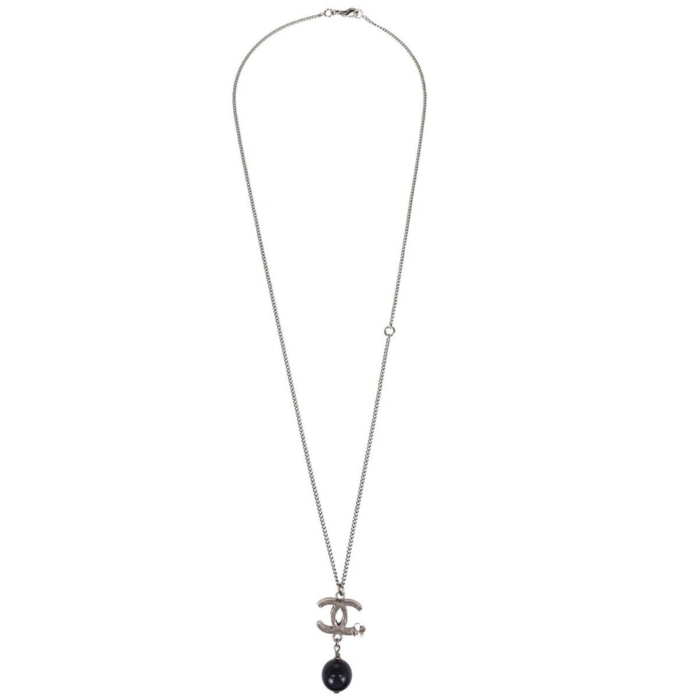 Chanel CC Clover Pendant Chain Metal with Enamel